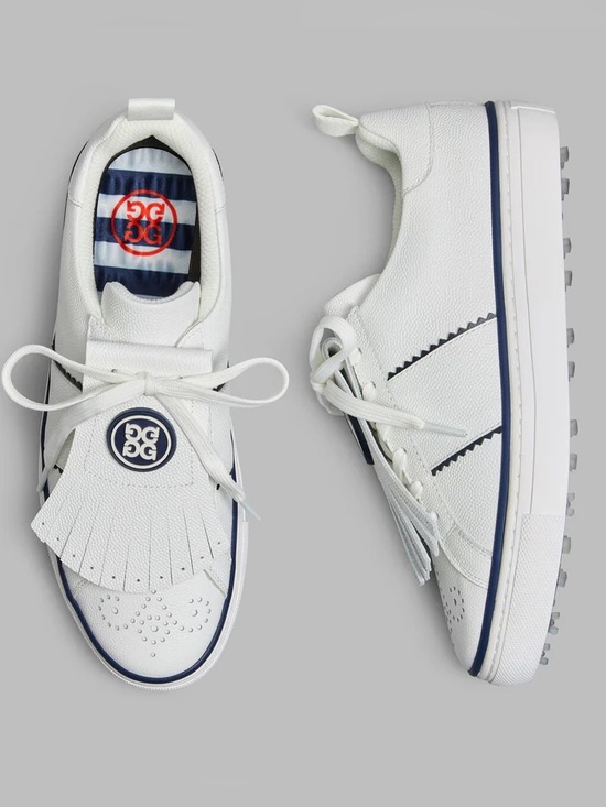 G/FORE Shoes - G/Fore Kiltie Durf Saddle Stripe Leather Golf Shoes Sneakers Perforated Womens